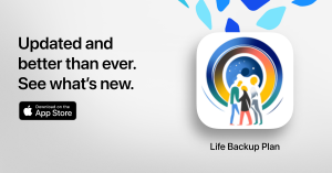 Apple Store Download link to Life Backup Plan app
